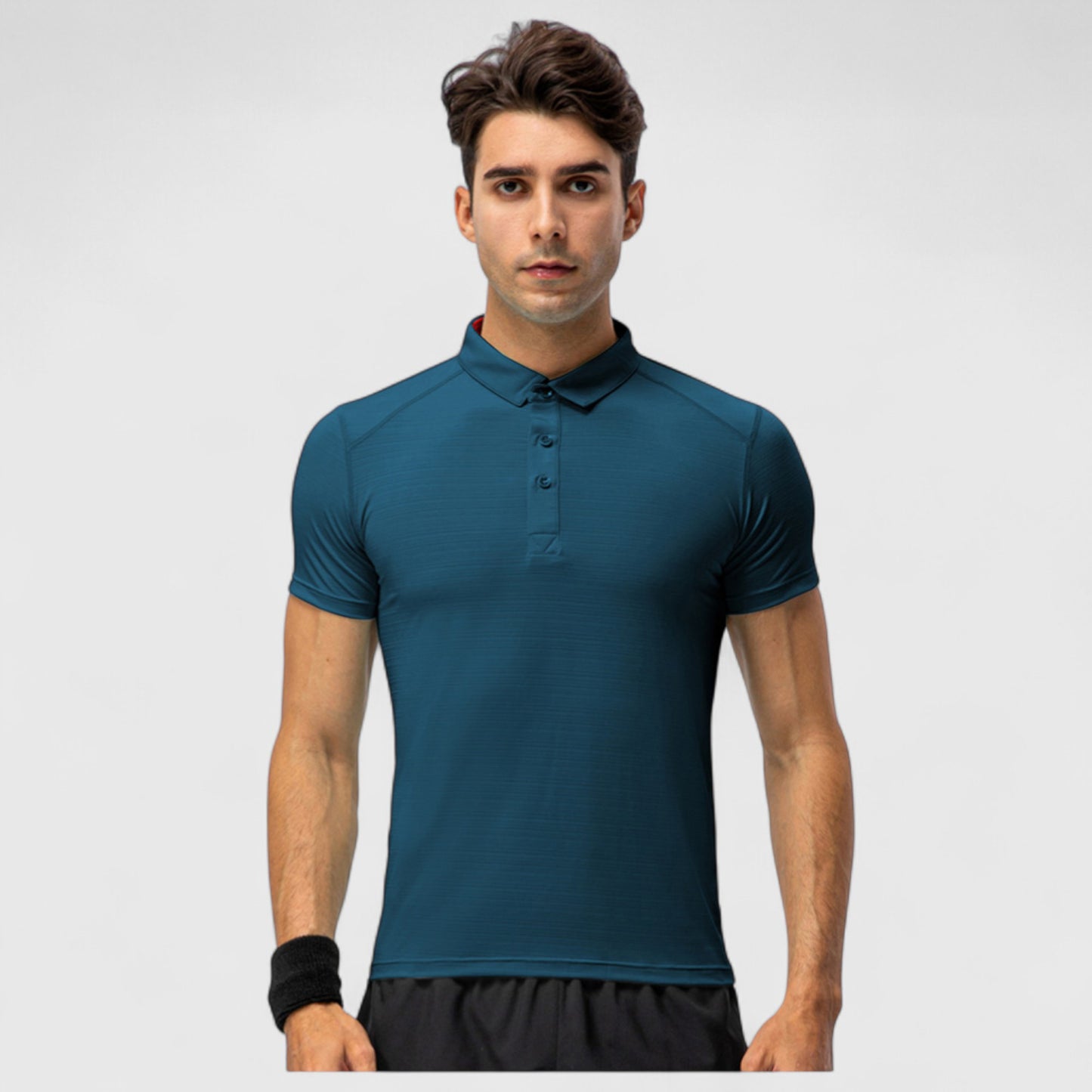 Anna-Kaci Active Men's Athletic Fit Polo Shirt with Short Sleeves and Three-Button Placket for Casual and Sport Styling