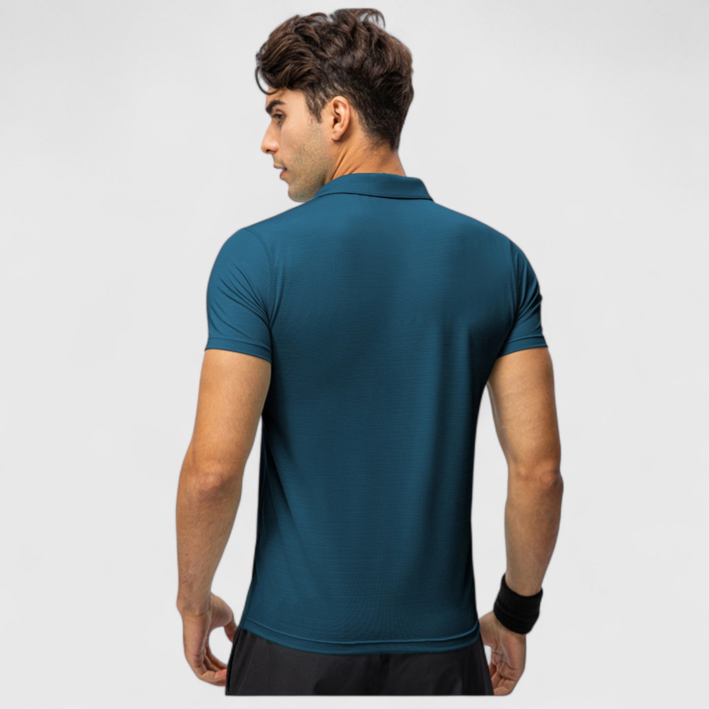 Anna-Kaci Active Men's Athletic Fit Polo Shirt with Short Sleeves and Three-Button Placket for Casual and Sport Styling