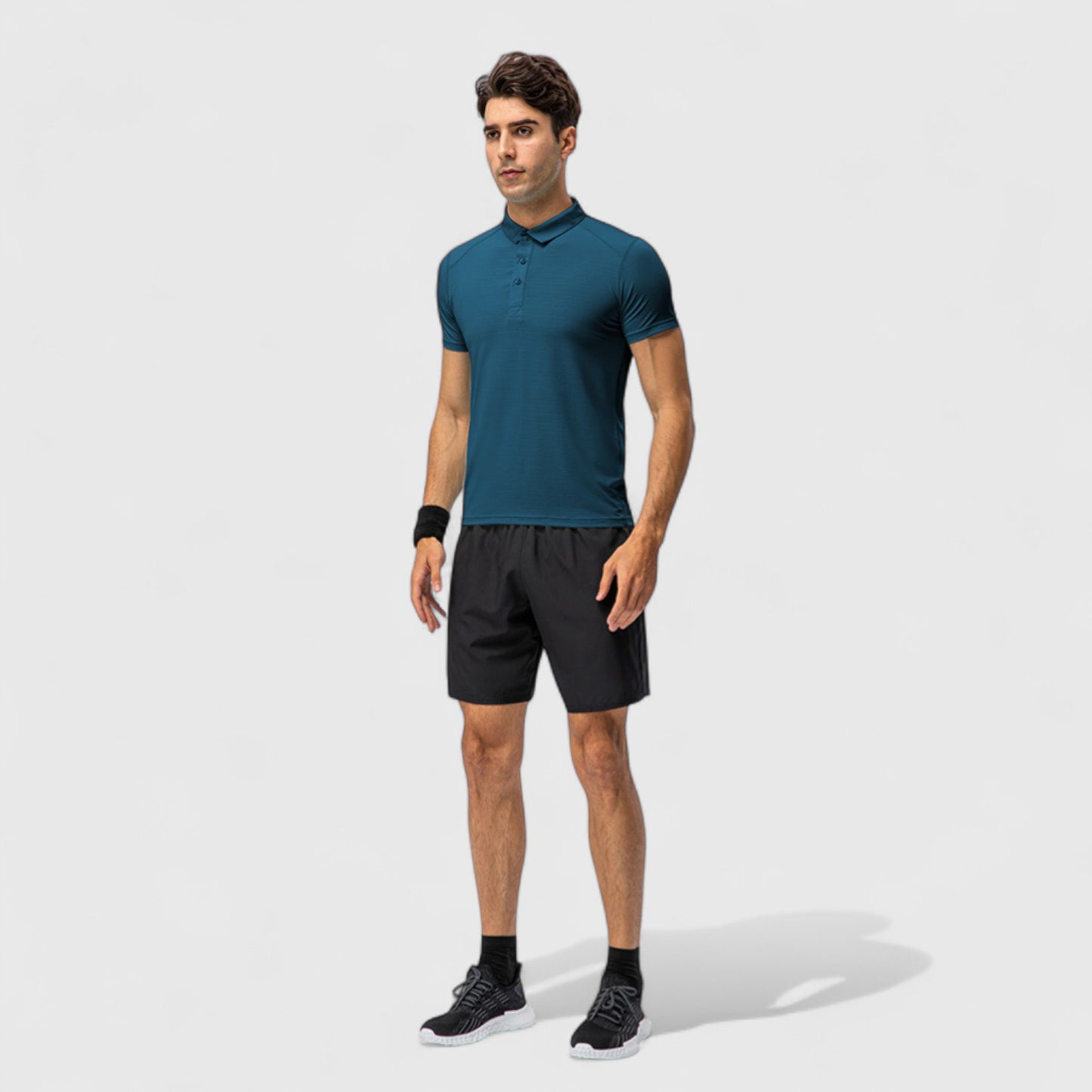 Anna-Kaci Active Men's Athletic Fit Polo Shirt with Short Sleeves and Three-Button Placket for Casual and Sport Styling