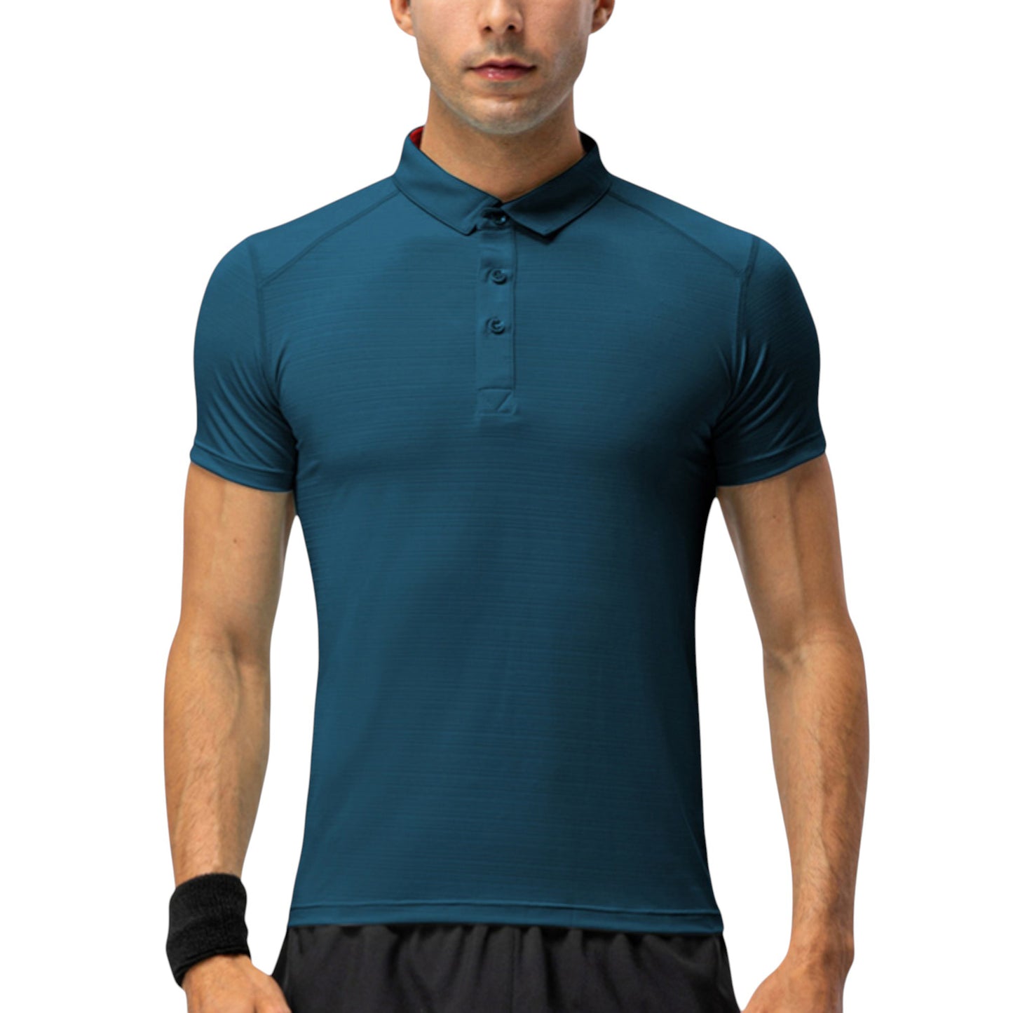 Anna-Kaci Active Men's Athletic Fit Polo Shirt with Short Sleeves and Three-Button Placket for Casual and Sport Styling
