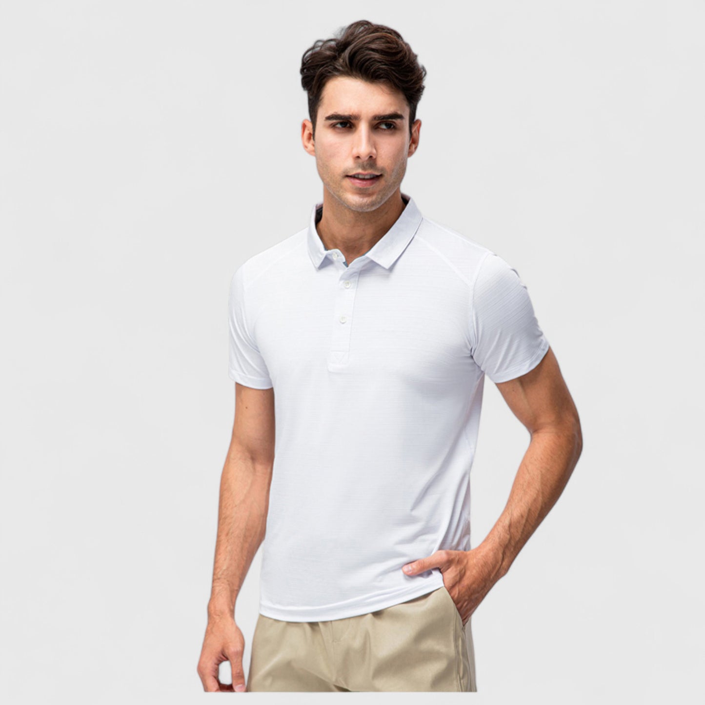 Anna-Kaci Active Men's Athletic Fit Polo Shirt with Short Sleeves and Three-Button Placket for Casual and Sport Styling