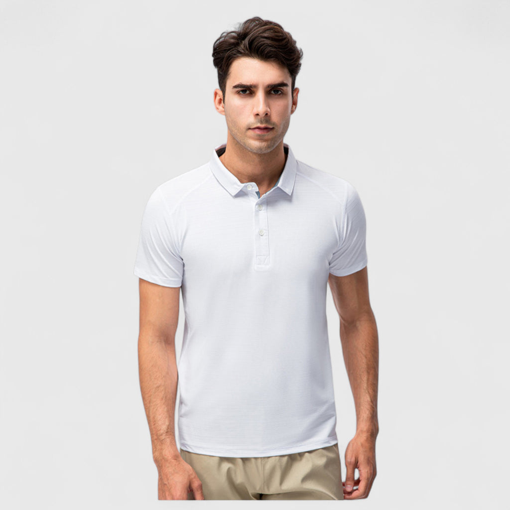 Anna-Kaci Active Men's Athletic Fit Polo Shirt with Short Sleeves and Three-Button Placket for Casual and Sport Styling