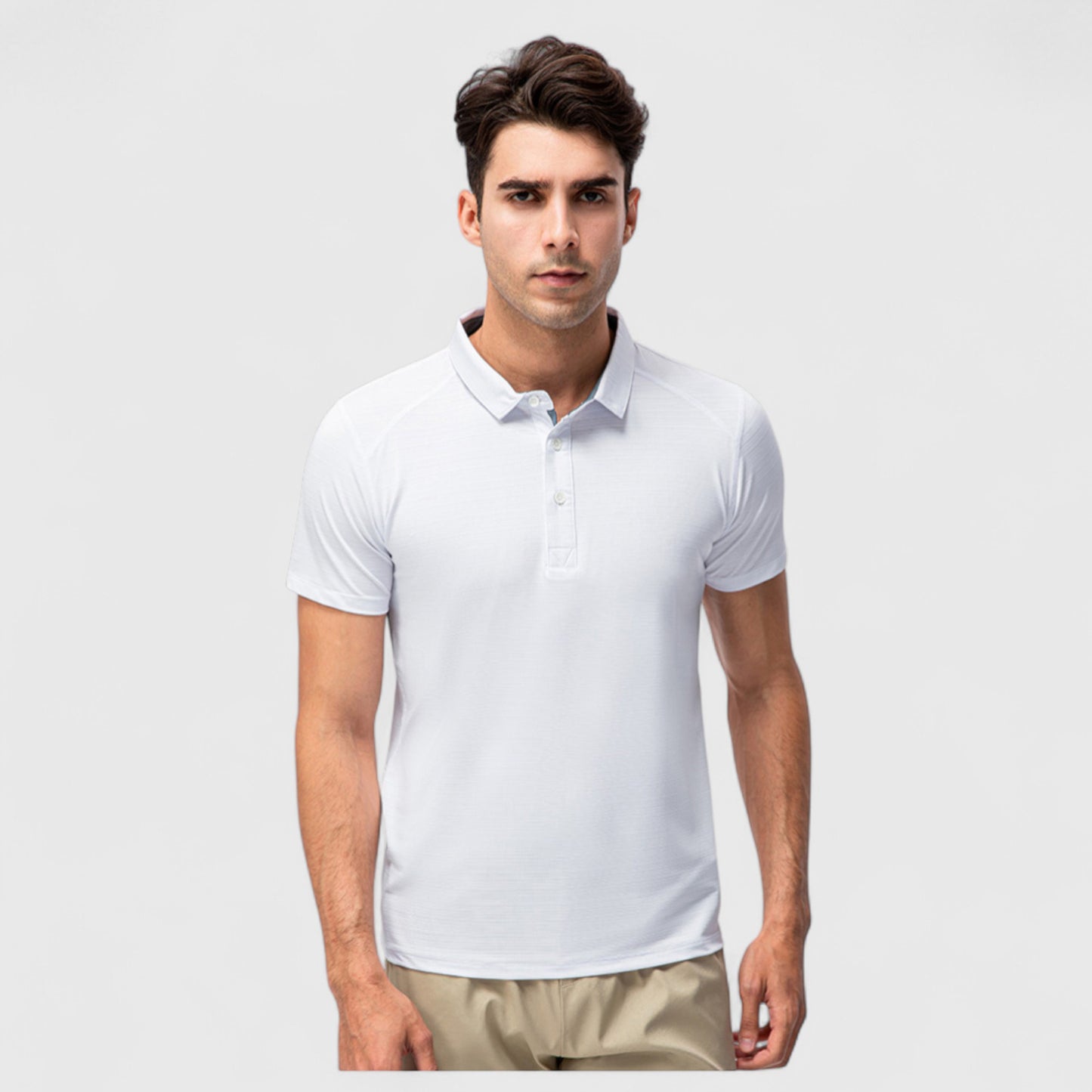 Anna-Kaci Active Men's Athletic Fit Polo Shirt with Short Sleeves and Three-Button Placket for Casual and Sport Styling