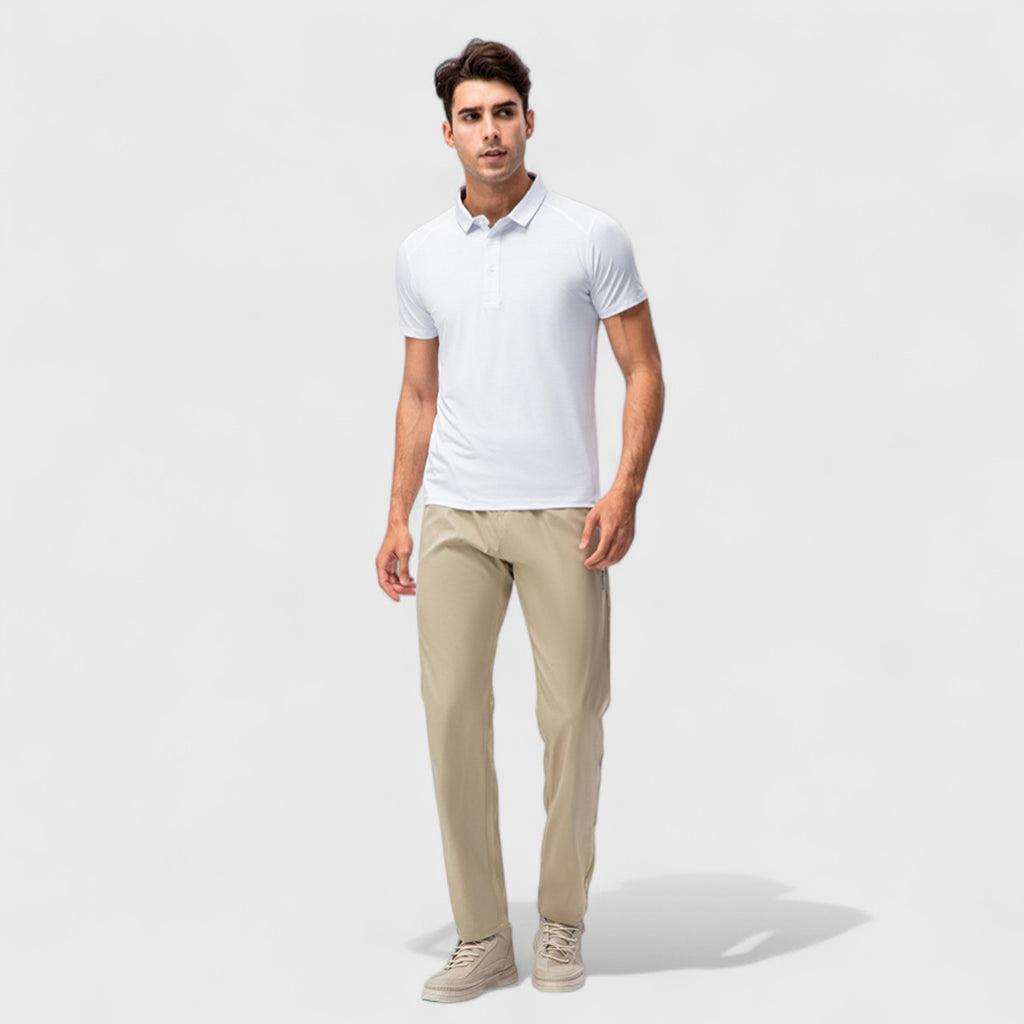 Anna-Kaci Active Men's Athletic Fit Polo Shirt with Short Sleeves and Three-Button Placket for Casual and Sport Styling