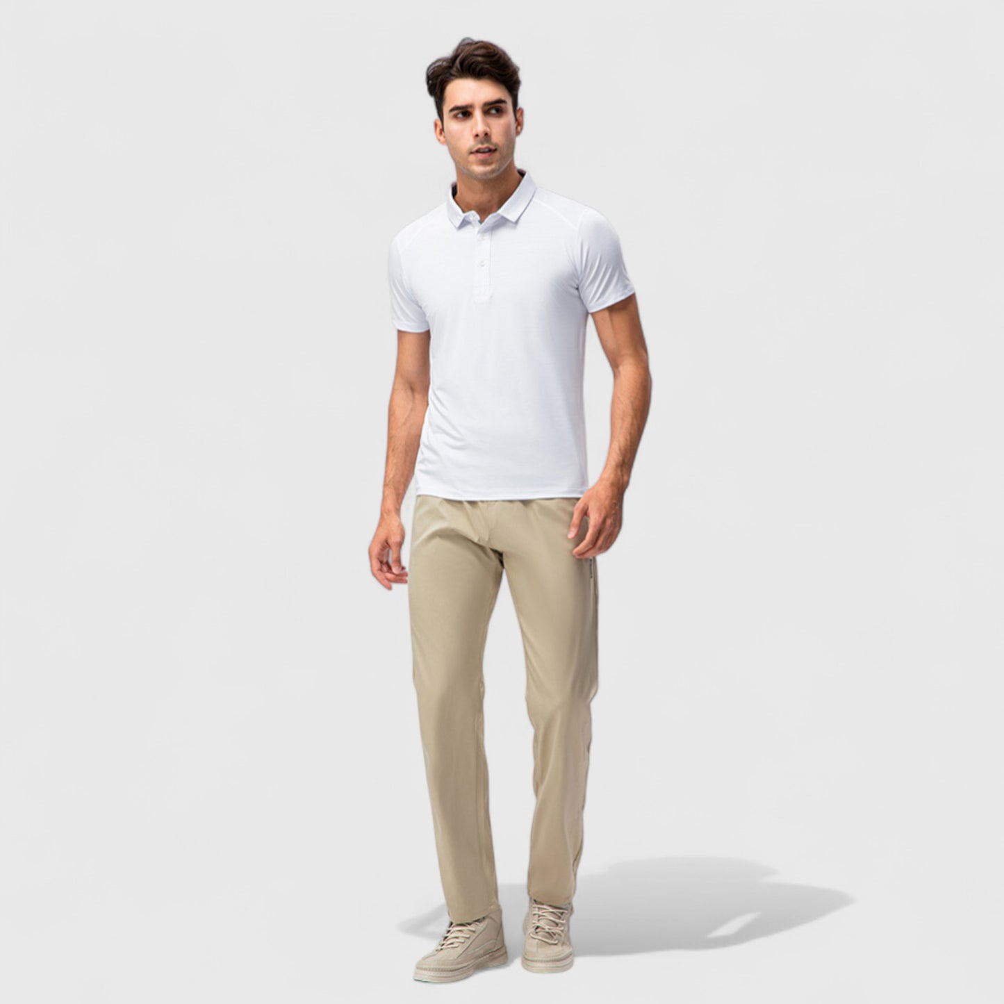 Anna-Kaci Active Men's Athletic Fit Polo Shirt with Short Sleeves and Three-Button Placket for Casual and Sport Styling