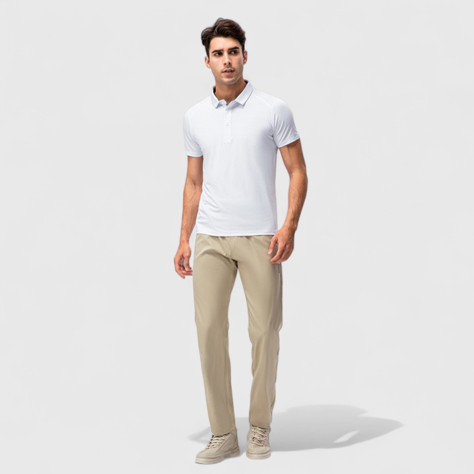 Anna-Kaci Active Men's Athletic Fit Polo Shirt with Short Sleeves and Three-Button Placket for Casual and Sport Styling