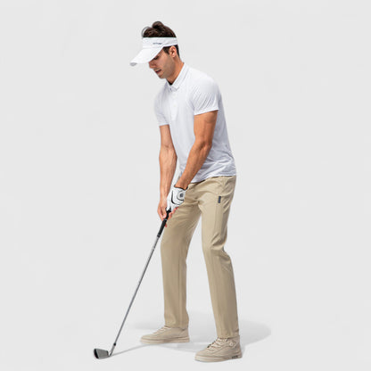 Anna-Kaci Active Men's Athletic Fit Polo Shirt with Short Sleeves and Three-Button Placket for Casual and Sport Styling