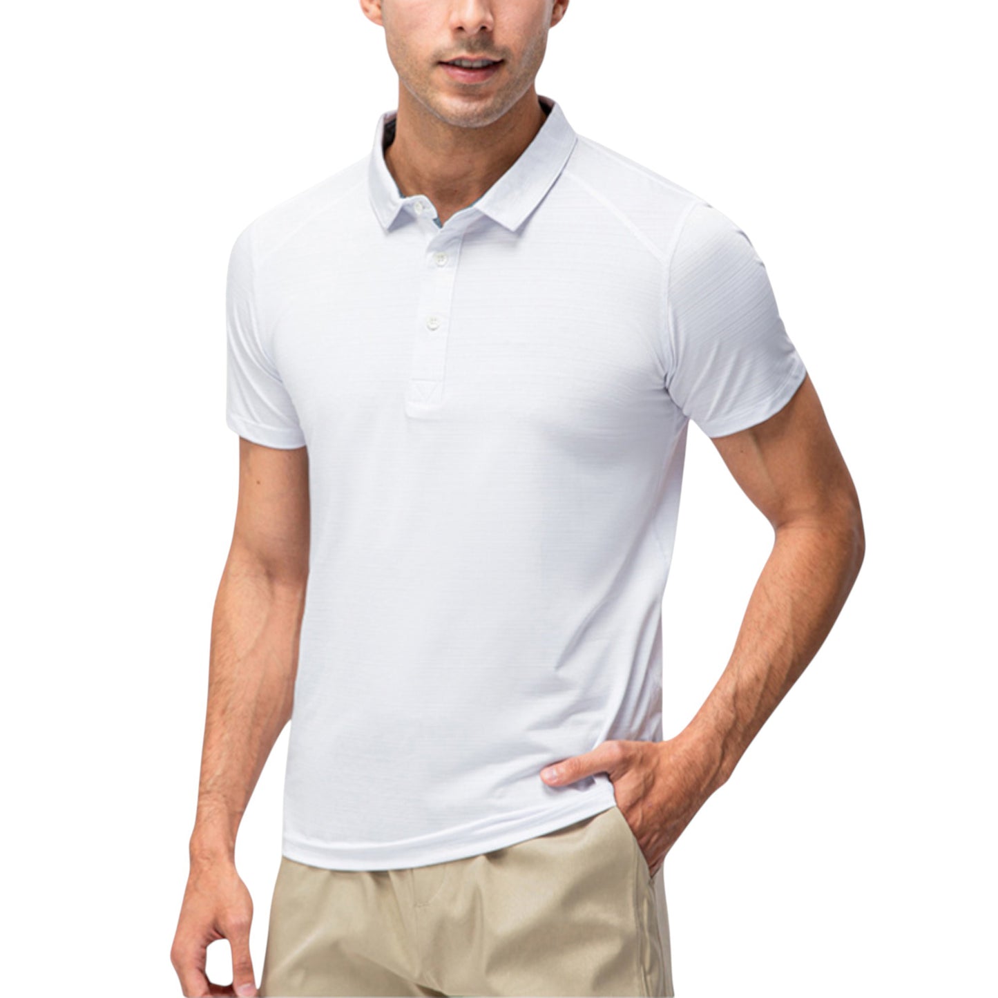 Anna-Kaci Active Men's Athletic Fit Polo Shirt with Short Sleeves and Three-Button Placket for Casual and Sport Styling