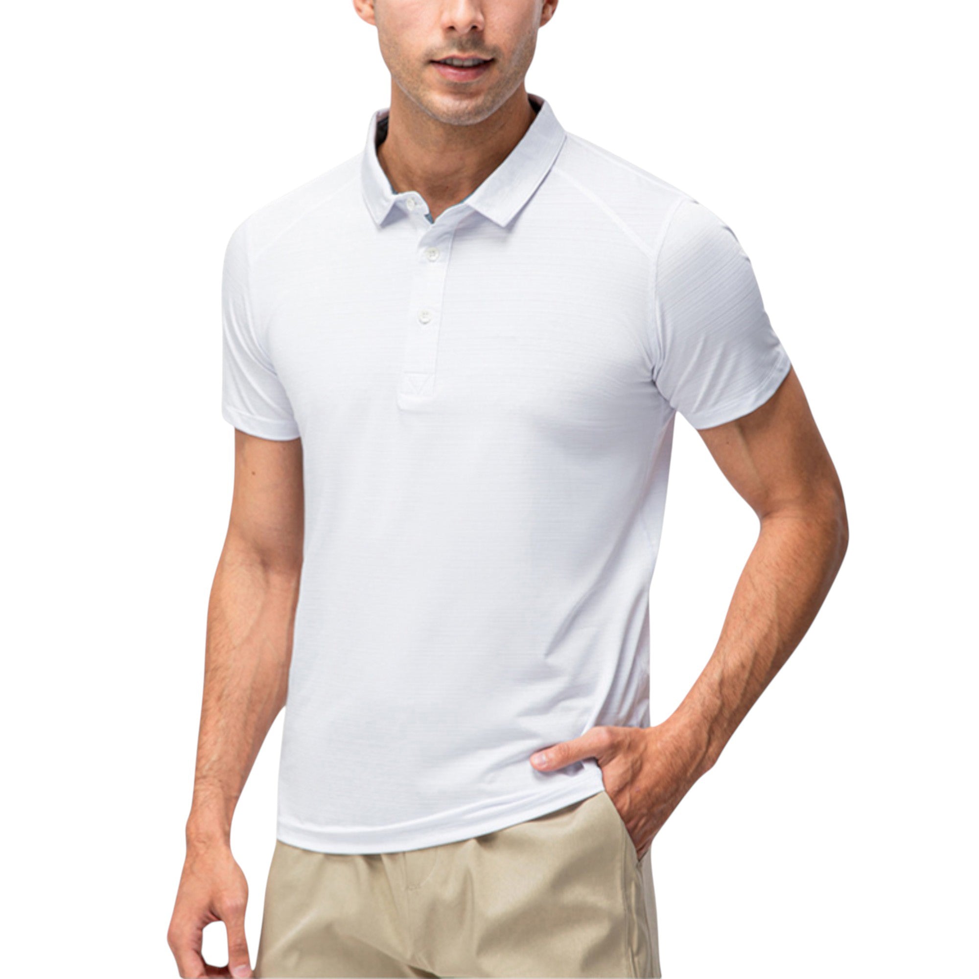 Anna-Kaci Active Men's Athletic Fit Polo Shirt with Short Sleeves and Three-Button Placket for Casual and Sport Styling