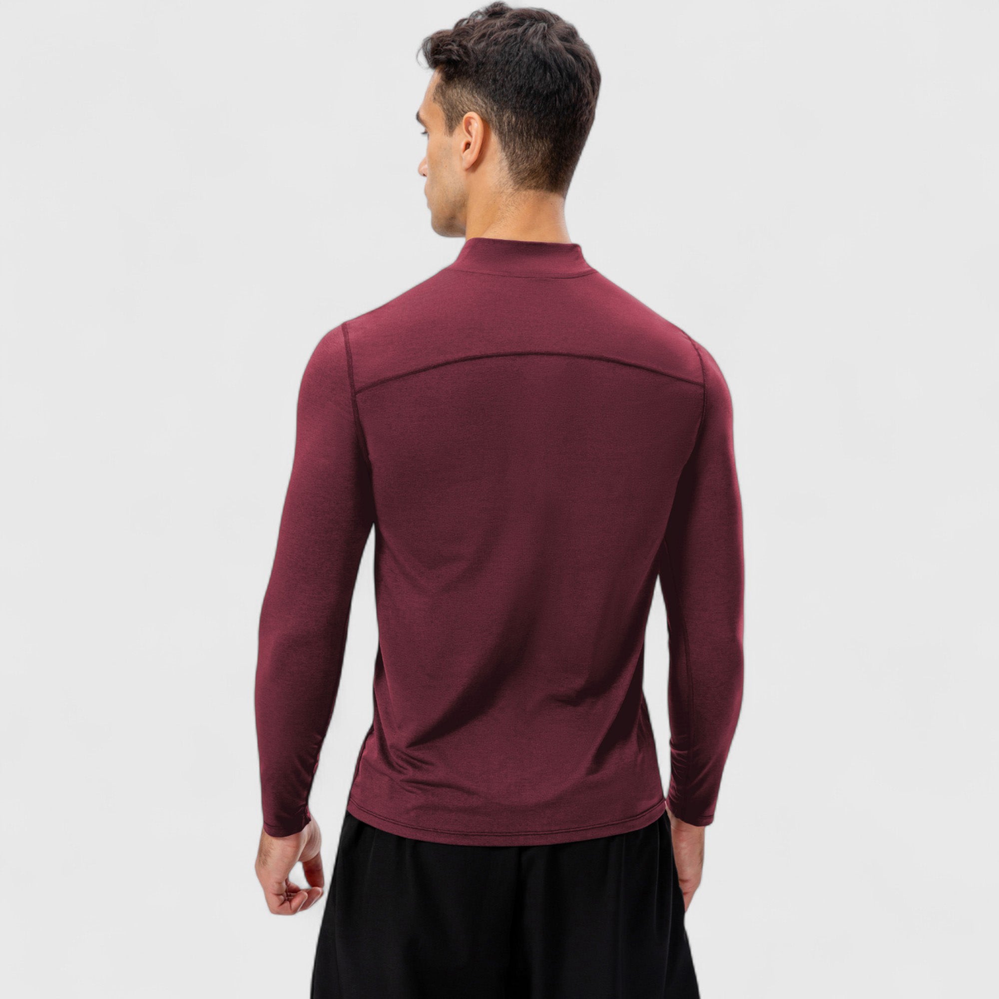 Anna-Kaci Active Men's Long Sleeve Quarter Zip Top with Athletic Fit and Raglan Sleeves for Training or Casual Wear