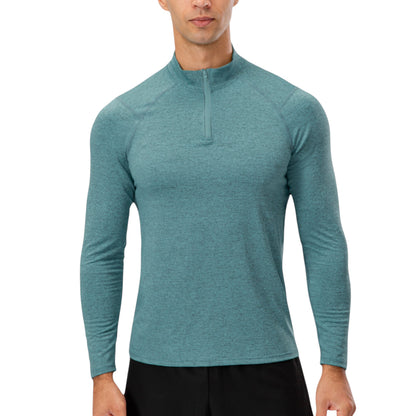 Anna-Kaci Active Men's Long Sleeve Quarter Zip Top with Athletic Fit and Raglan Sleeves for Training or Casual Wear