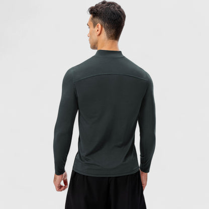 Anna-Kaci Active Men's Long Sleeve Quarter Zip Top with Athletic Fit and Raglan Sleeves for Training or Casual Wear
