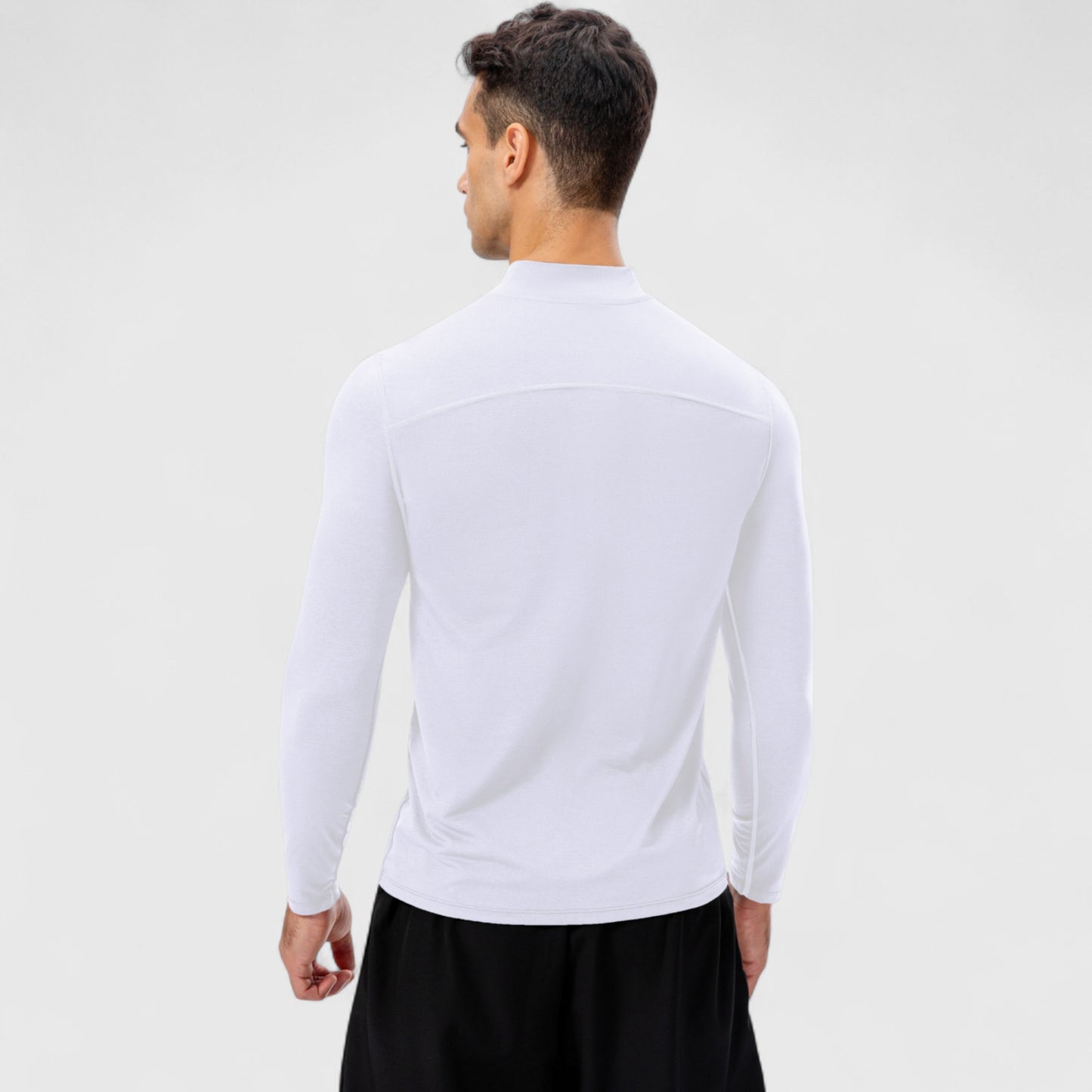 Anna-Kaci Active Men's Long Sleeve Quarter Zip Top with Athletic Fit and Raglan Sleeves for Training or Casual Wear