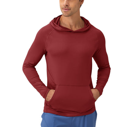 Anna-Kaci Active Men's Long Sleeve Pullover Hoodie with Front Kangaroo Pocket and Athletic Fit