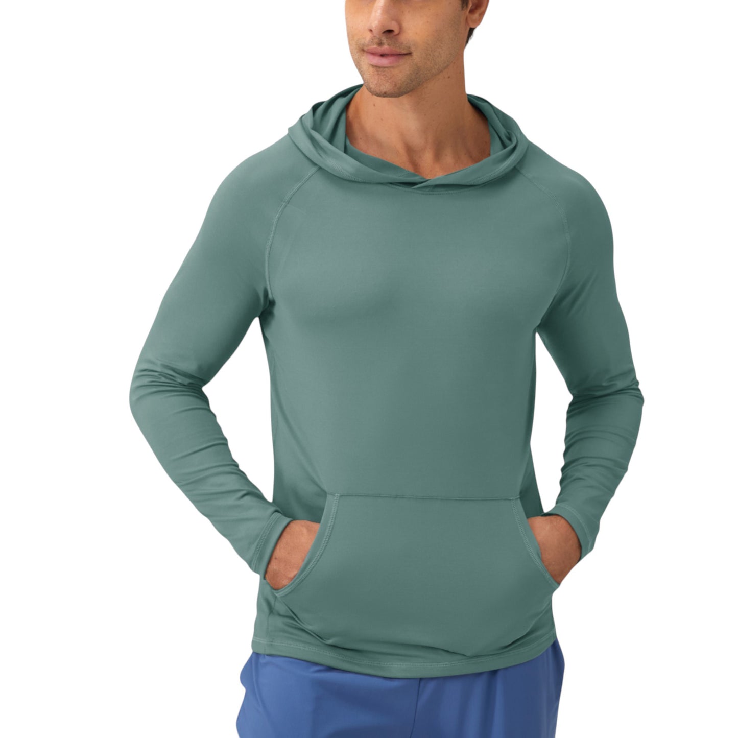 Anna-Kaci Active Men's Long Sleeve Pullover Hoodie with Front Kangaroo Pocket and Athletic Fit