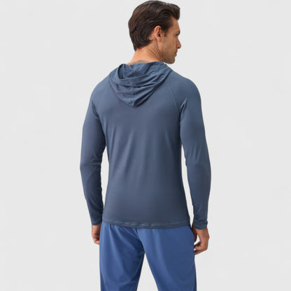 Anna-Kaci Active Men's Long Sleeve Pullover Hoodie with Front Kangaroo Pocket and Athletic Fit