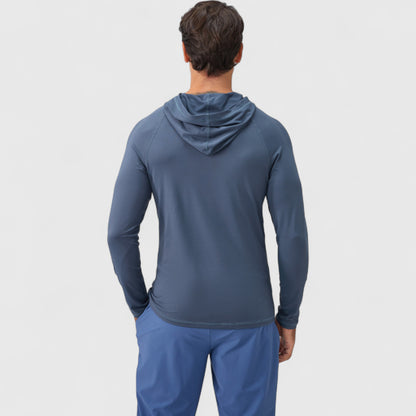 Anna-Kaci Active Men's Long Sleeve Pullover Hoodie with Front Kangaroo Pocket and Athletic Fit