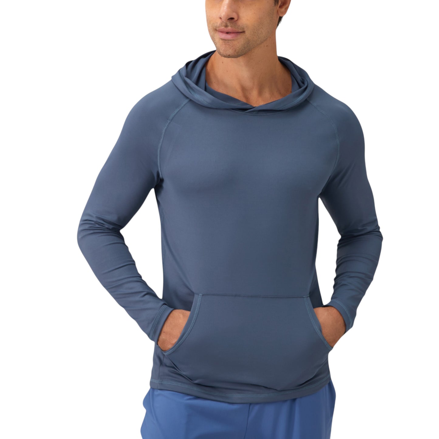 Anna-Kaci Active Men's Long Sleeve Pullover Hoodie with Front Kangaroo Pocket and Athletic Fit
