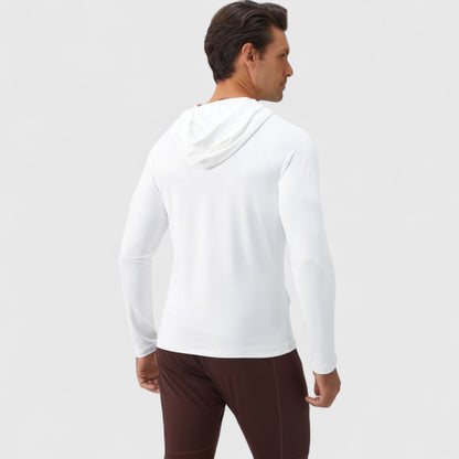 Anna-Kaci Active Men's Long Sleeve Pullover Hoodie with Front Kangaroo Pocket and Athletic Fit