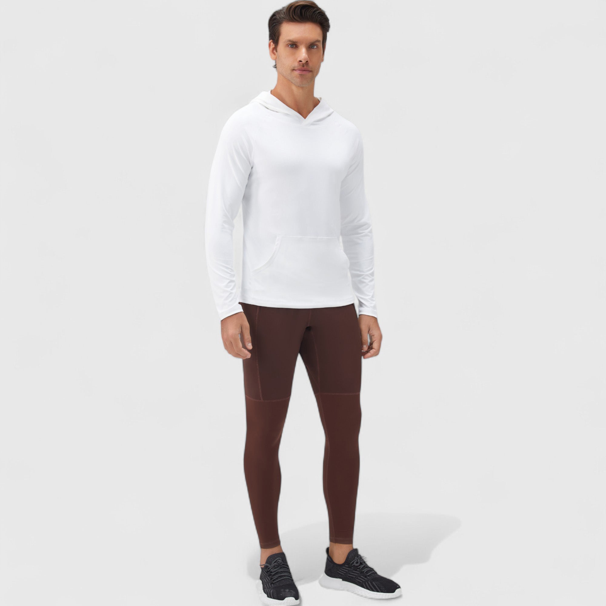 Anna-Kaci Active Men's Long Sleeve Pullover Hoodie with Front Kangaroo Pocket and Athletic Fit
