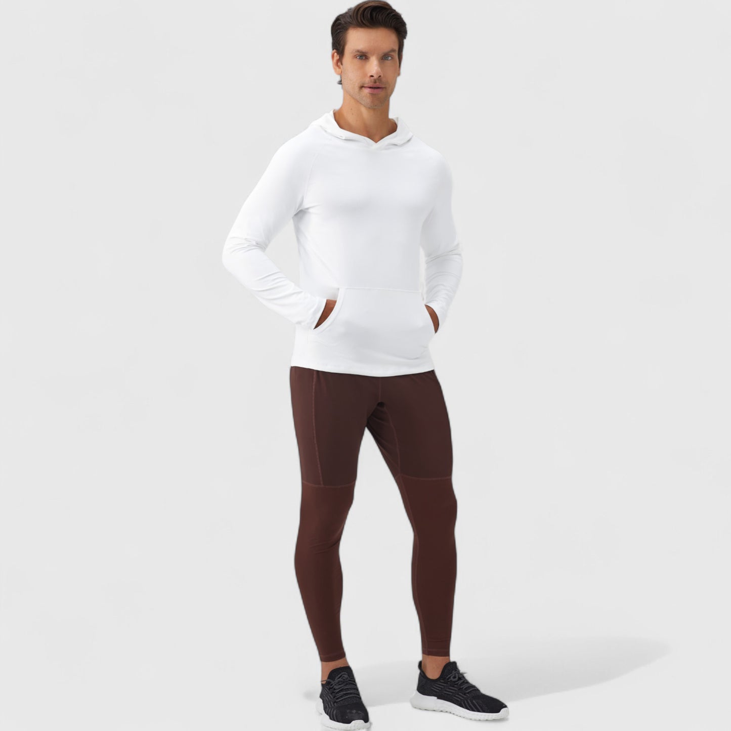 Anna-Kaci Active Men's Long Sleeve Pullover Hoodie with Front Kangaroo Pocket and Athletic Fit