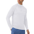 Anna-Kaci Active Men's Long Sleeve Quarter-Zip Pullover with Reflective Chest Detail and Slim Fit Design