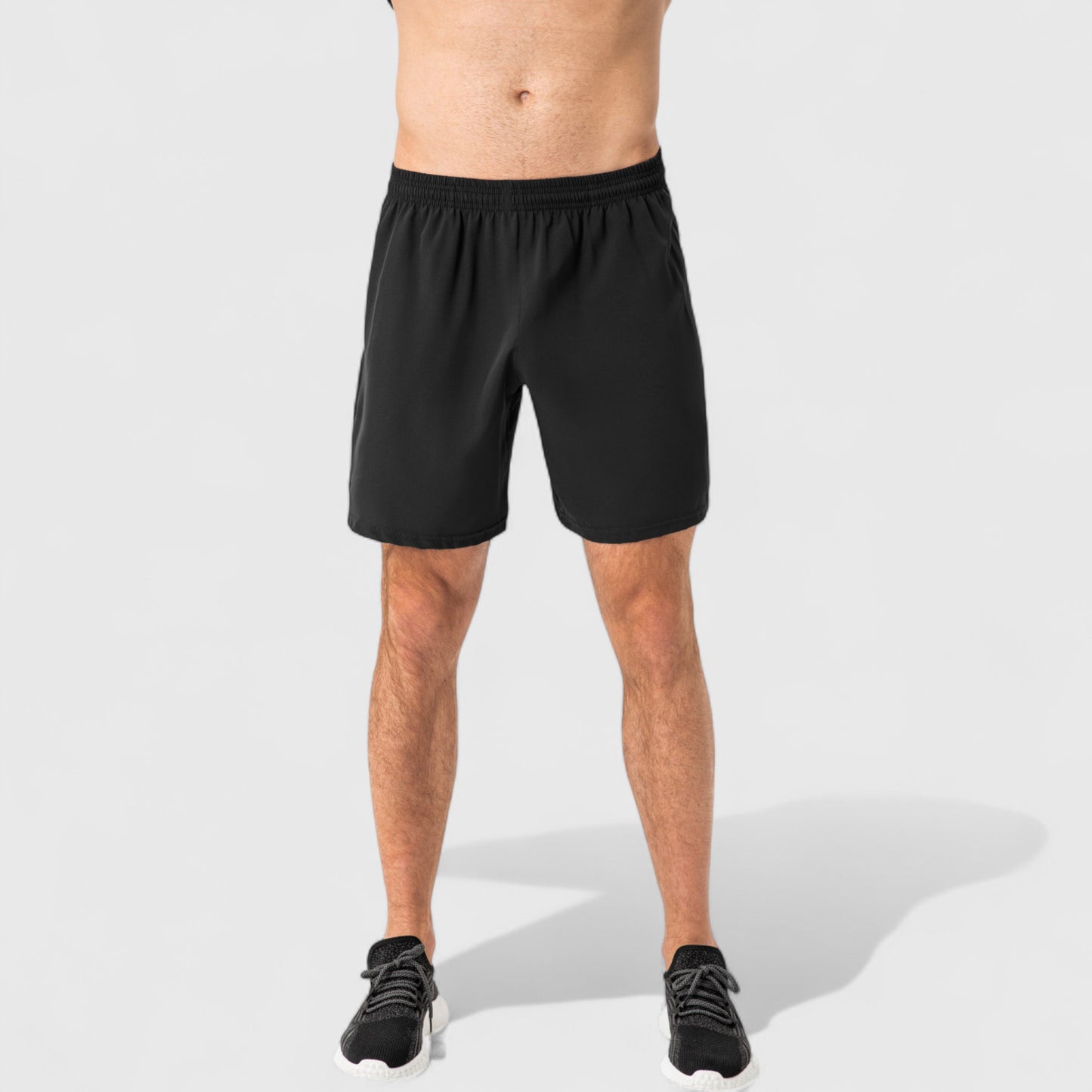 Anna-Kaci Active Men's Elastic Waist Athletic Shorts with Above-Knee Length and Relaxed Fit Design