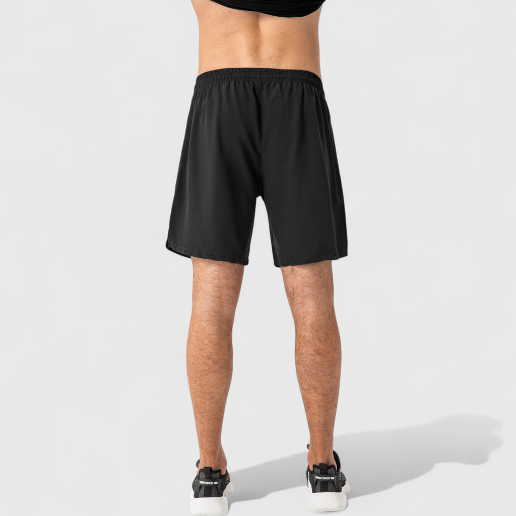 Anna-Kaci Active Men's Elastic Waist Athletic Shorts with Above-Knee Length and Relaxed Fit Design