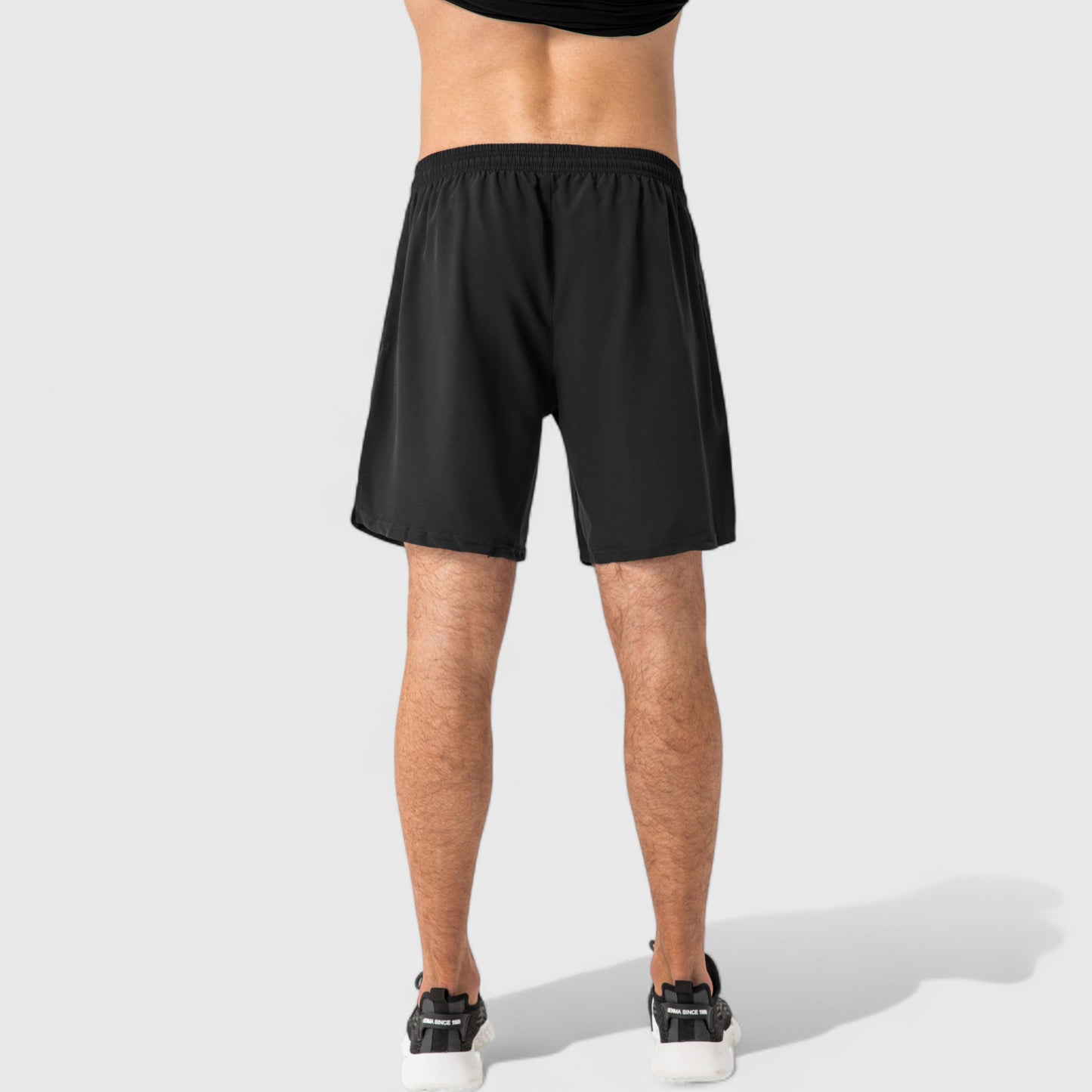 Anna-Kaci Active Men's Elastic Waist Athletic Shorts with Above-Knee Length and Relaxed Fit Design