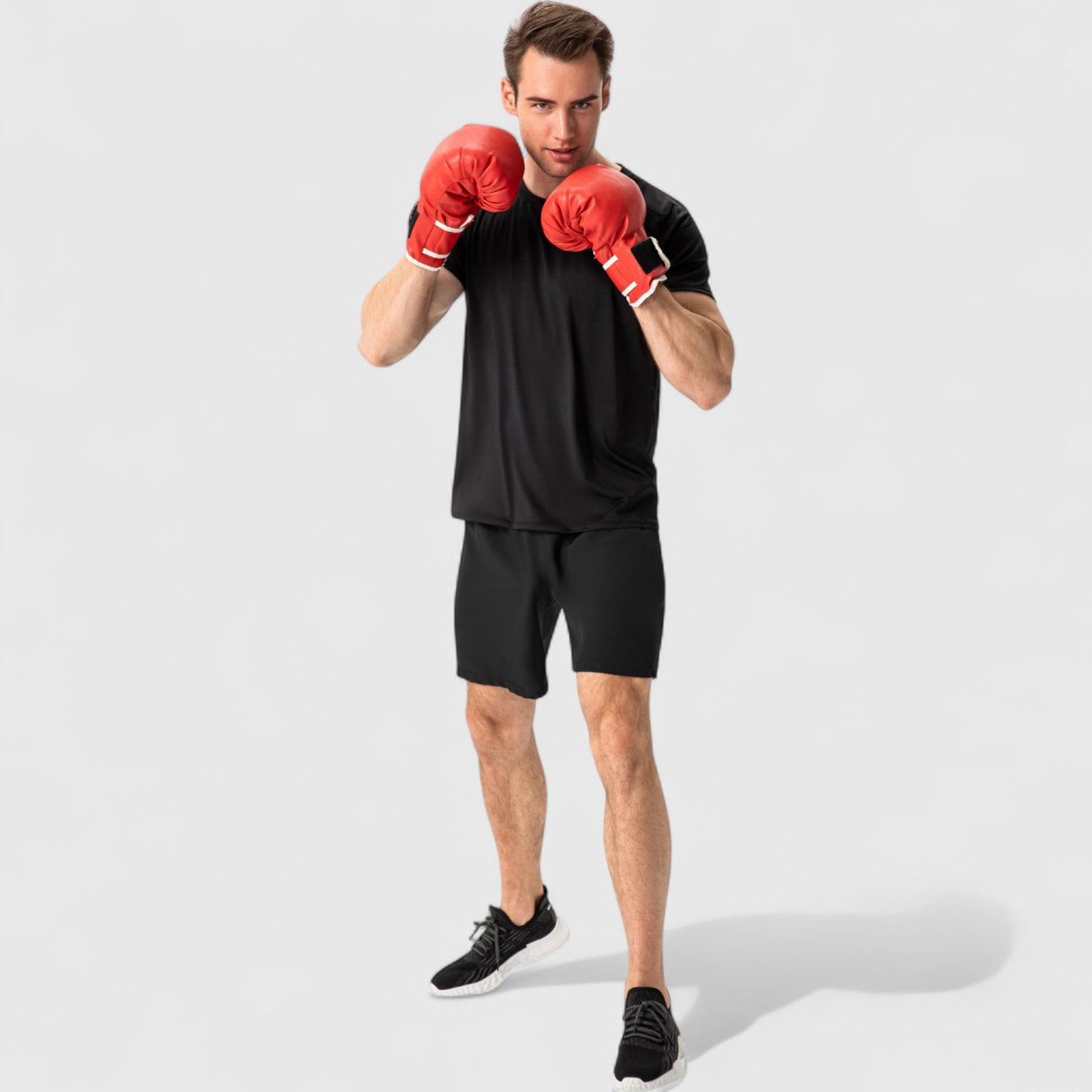 Anna-Kaci Active Men's Elastic Waist Athletic Shorts with Above-Knee Length and Relaxed Fit Design