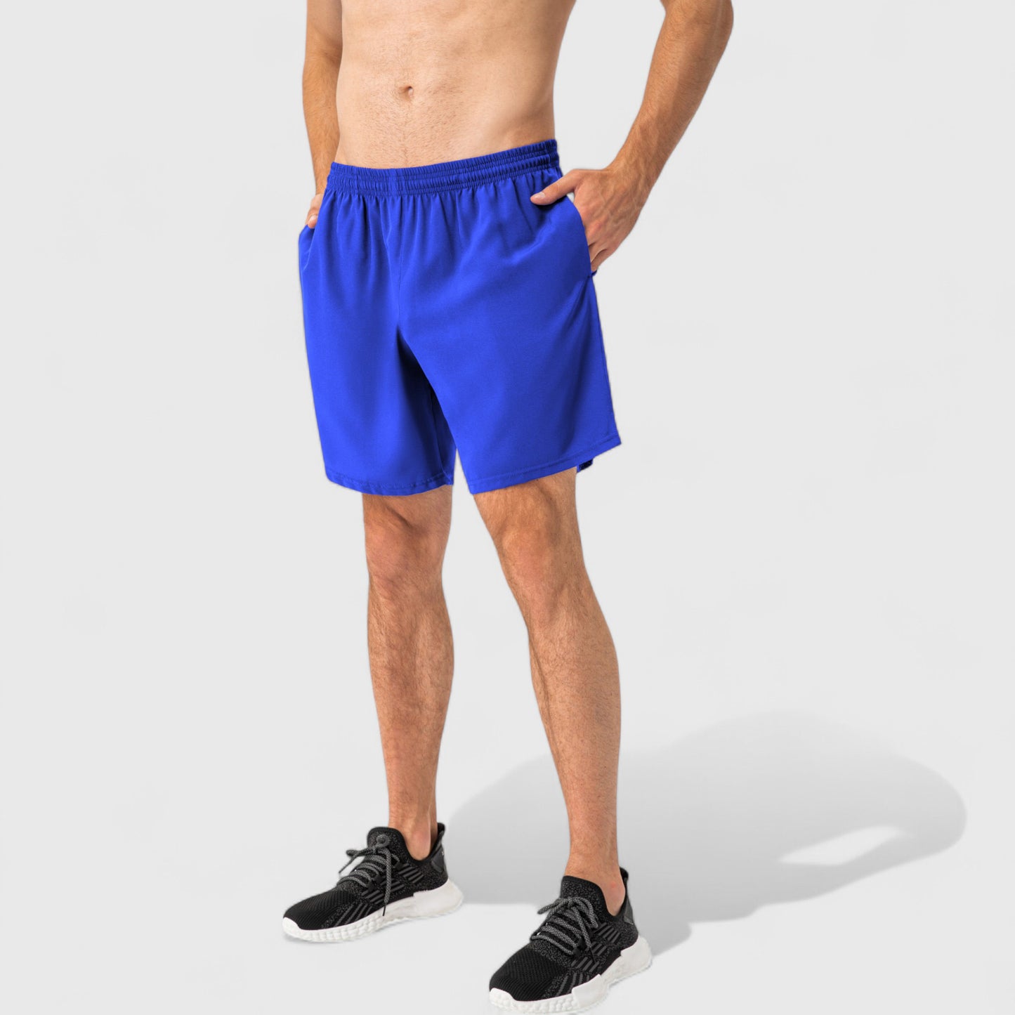 Anna-Kaci Active Men's Elastic Waist Athletic Shorts with Above-Knee Length and Relaxed Fit Design