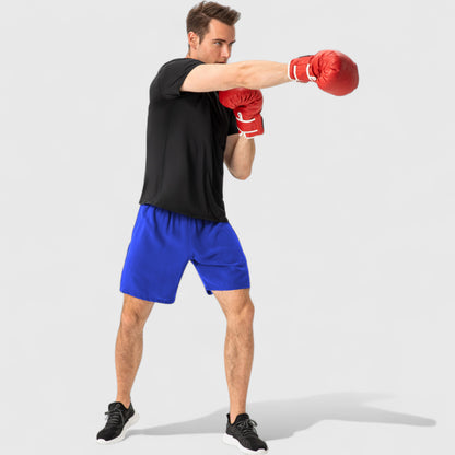 Anna-Kaci Active Men's Elastic Waist Athletic Shorts with Above-Knee Length and Relaxed Fit Design
