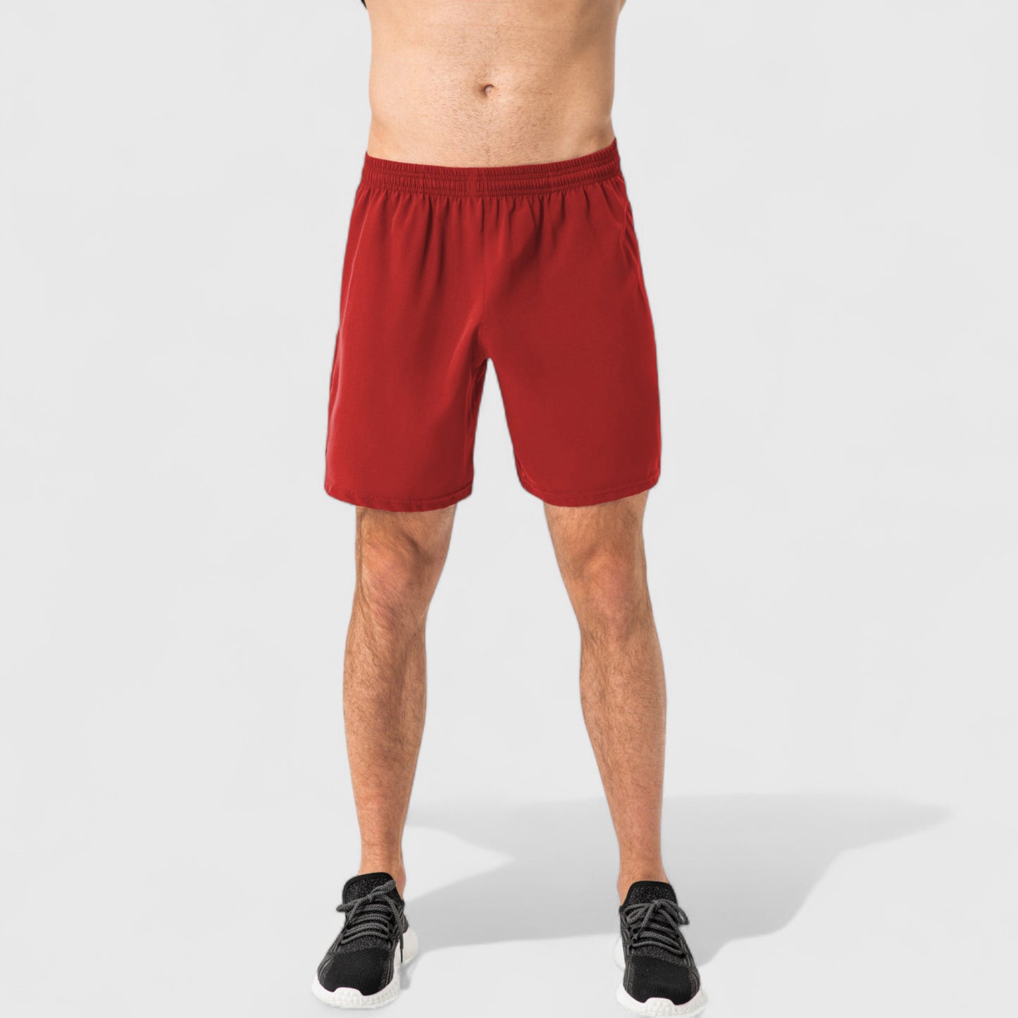 Anna-Kaci Active Men's Elastic Waist Athletic Shorts with Above-Knee Length and Relaxed Fit Design