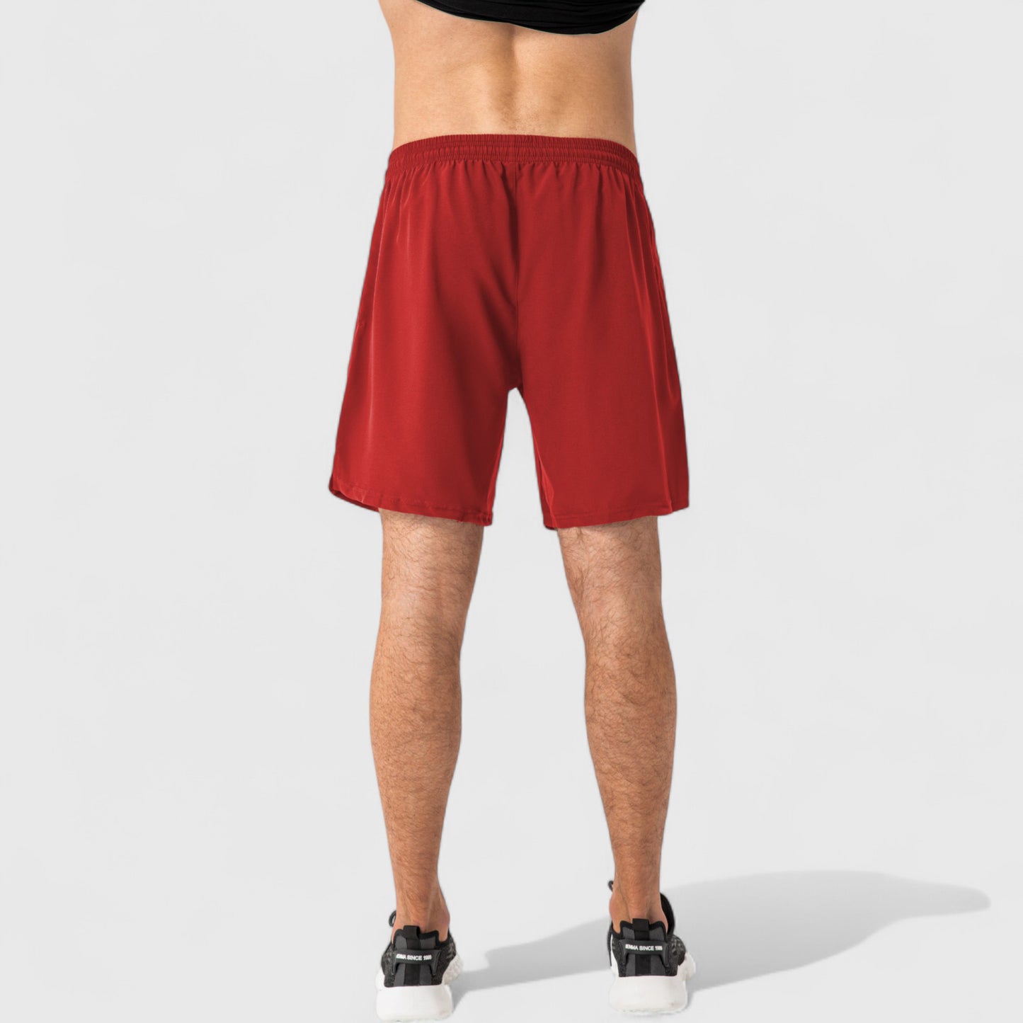 Anna-Kaci Active Men's Elastic Waist Athletic Shorts with Above-Knee Length and Relaxed Fit Design