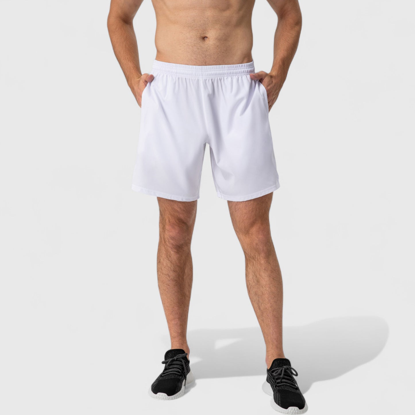 Anna-Kaci Active Men's Elastic Waist Athletic Shorts with Above-Knee Length and Relaxed Fit Design