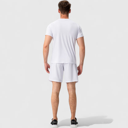 Anna-Kaci Active Men's Elastic Waist Athletic Shorts with Above-Knee Length and Relaxed Fit Design