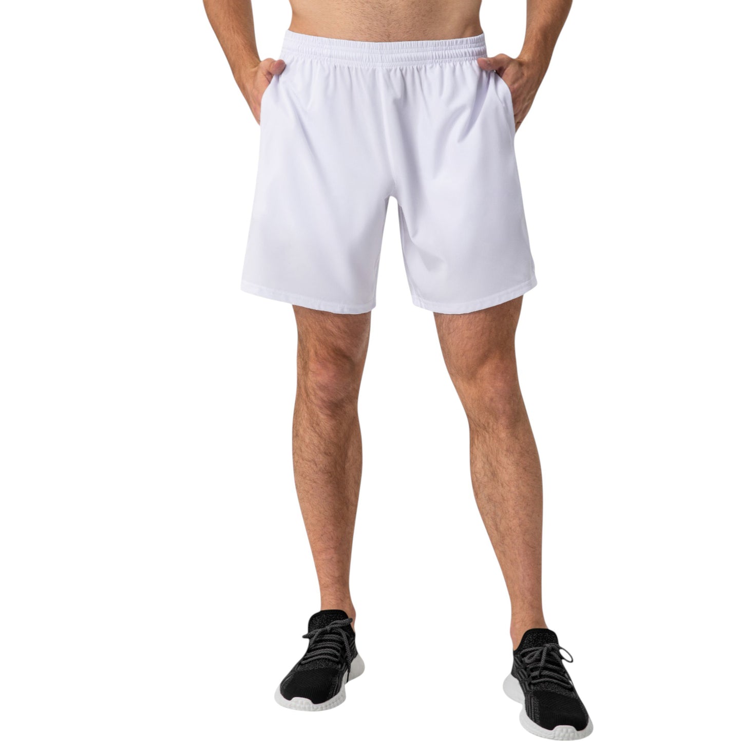 Anna-Kaci Active Men's Elastic Waist Athletic Shorts with Above-Knee Length and Relaxed Fit Design