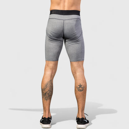 Anna-Kaci Active Men's Padded Compression Cycling Shorts with Wide Waistband and Mid-Thigh Length