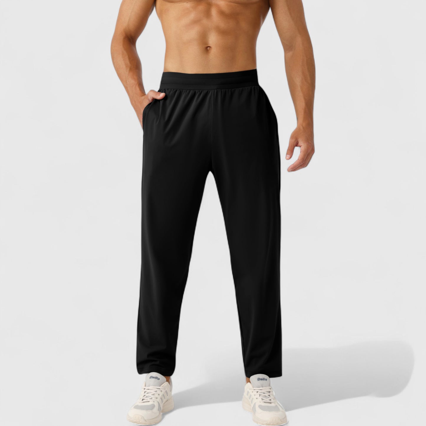 Anna-Kaci Active Men's Athletic Training Pants with Elastic Waistband and Straight Leg Fit