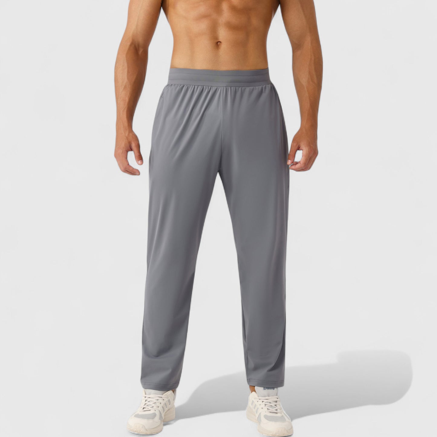 Anna-Kaci Active Men's Athletic Training Pants with Elastic Waistband and Straight Leg Fit