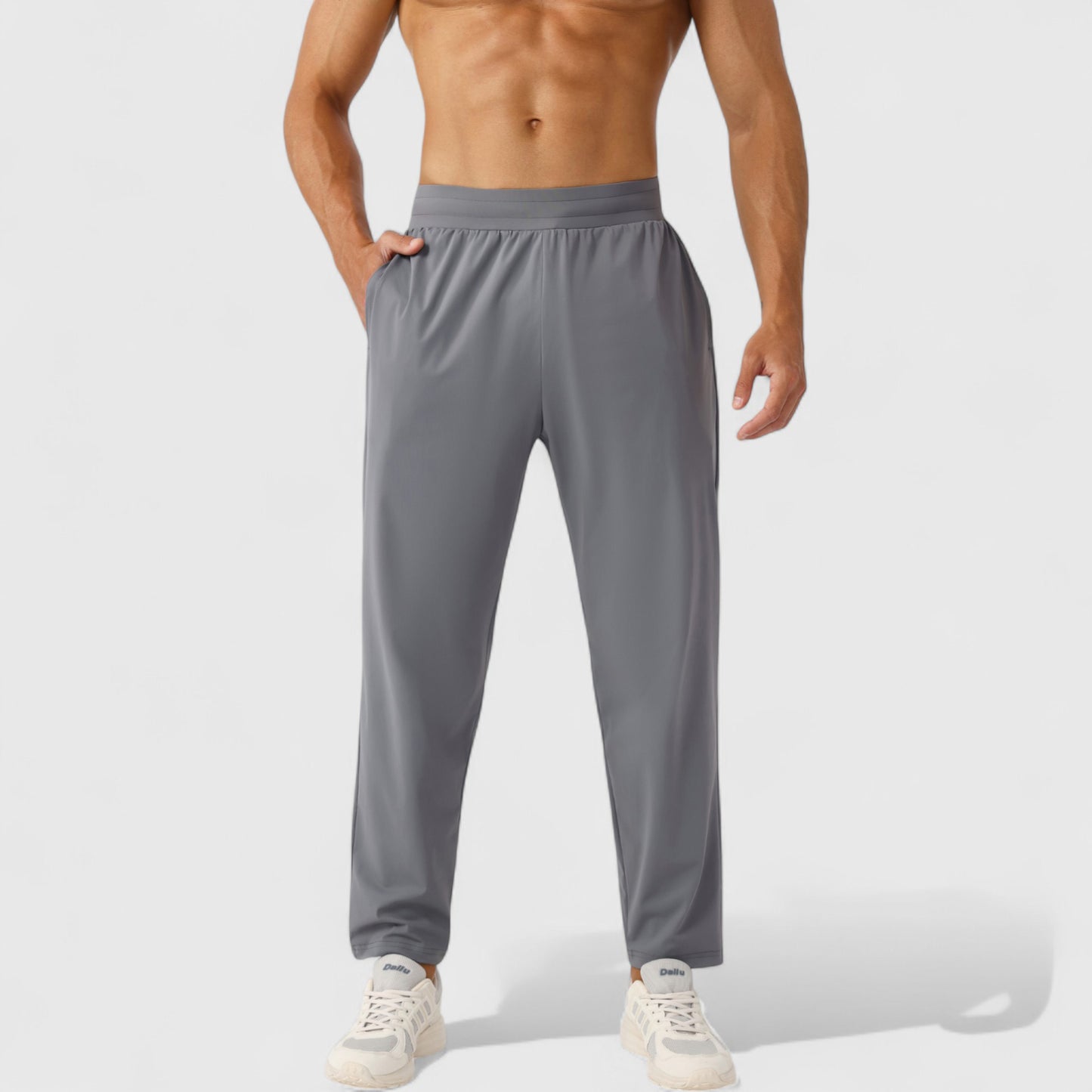 Anna-Kaci Active Men's Athletic Training Pants with Elastic Waistband and Straight Leg Fit