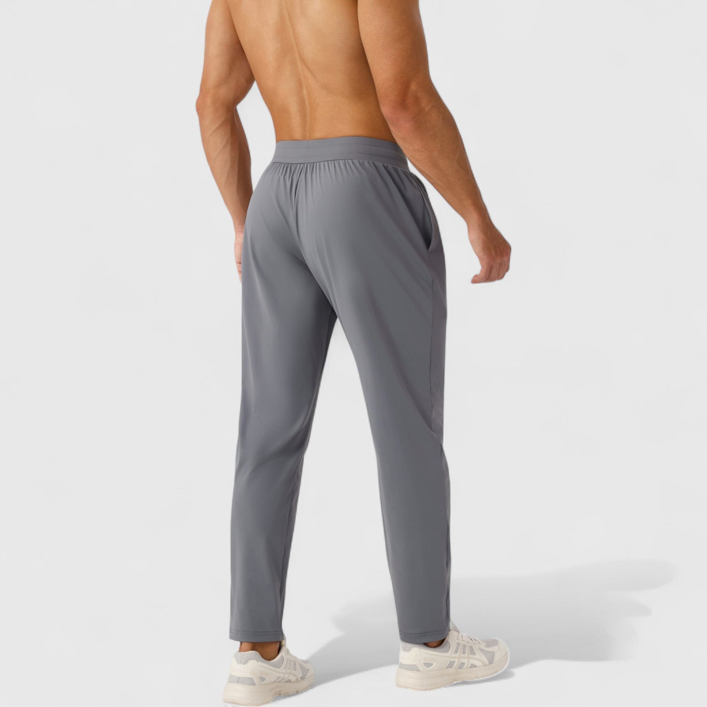 Anna-Kaci Active Men's Athletic Training Pants with Elastic Waistband and Straight Leg Fit