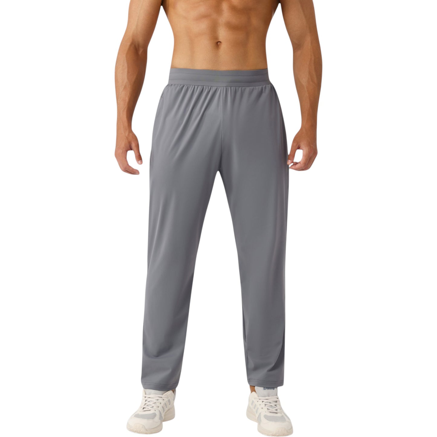 Anna-Kaci Active Men's Athletic Training Pants with Elastic Waistband and Straight Leg Fit