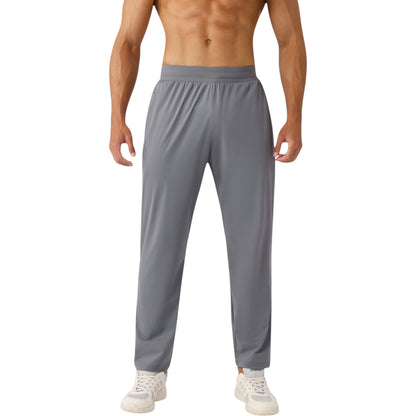 Anna-Kaci Active Men's Athletic Training Pants with Elastic Waistband and Straight Leg Fit