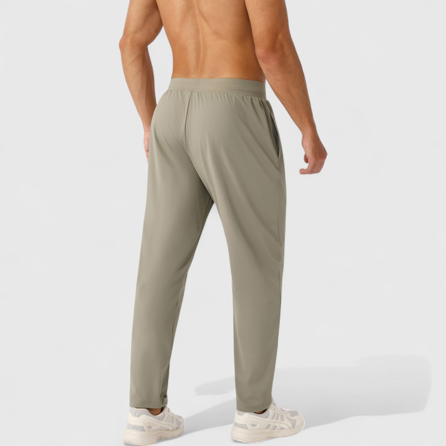 Anna-Kaci Active Men's Athletic Training Pants with Elastic Waistband and Straight Leg Fit