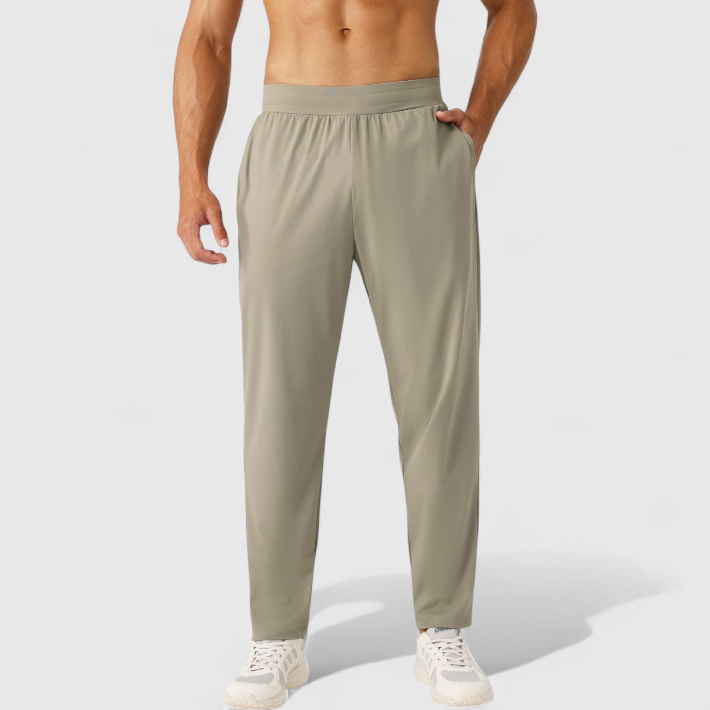 Anna-Kaci Active Men's Athletic Training Pants with Elastic Waistband and Straight Leg Fit