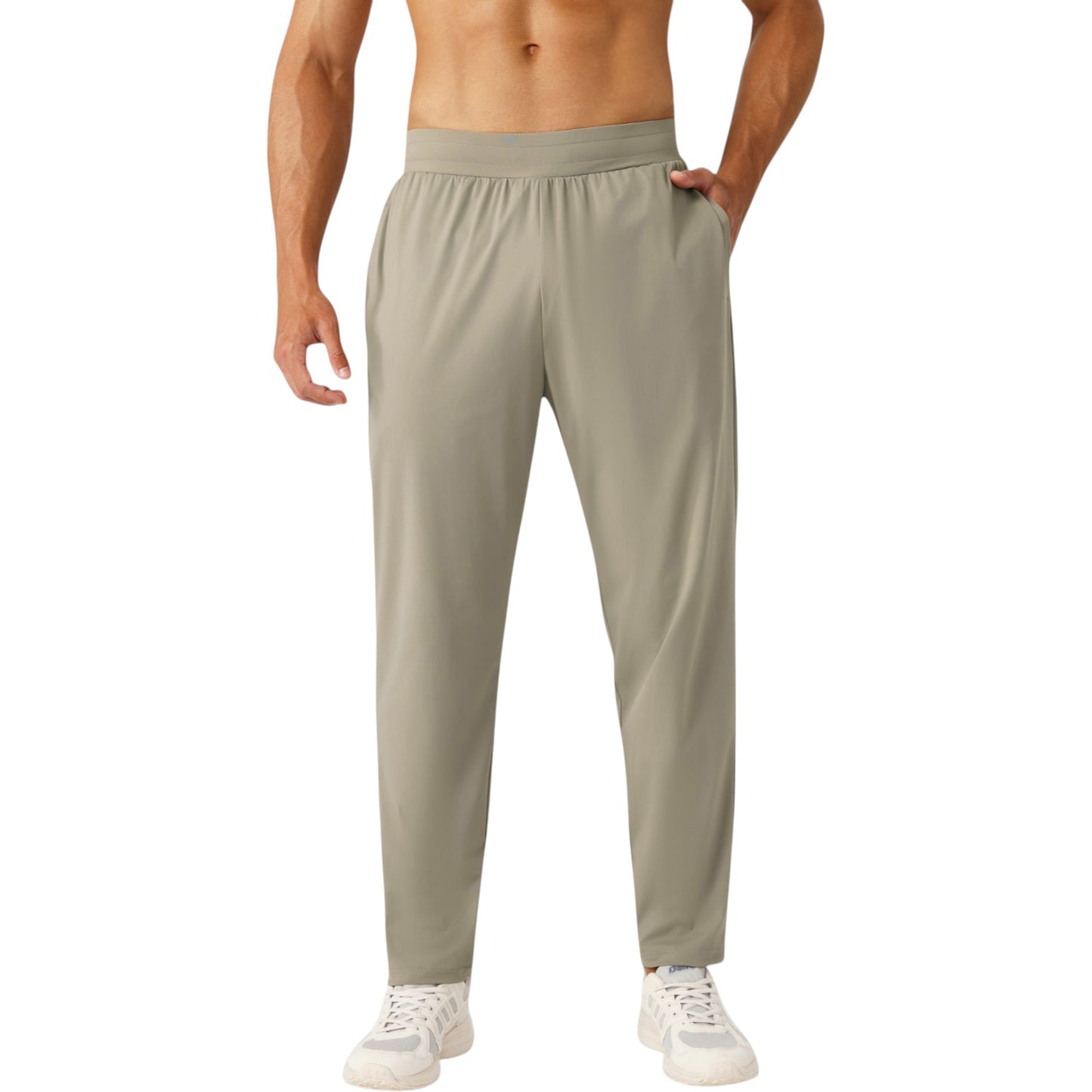 Anna-Kaci Active Men's Athletic Training Pants with Elastic Waistband and Straight Leg Fit