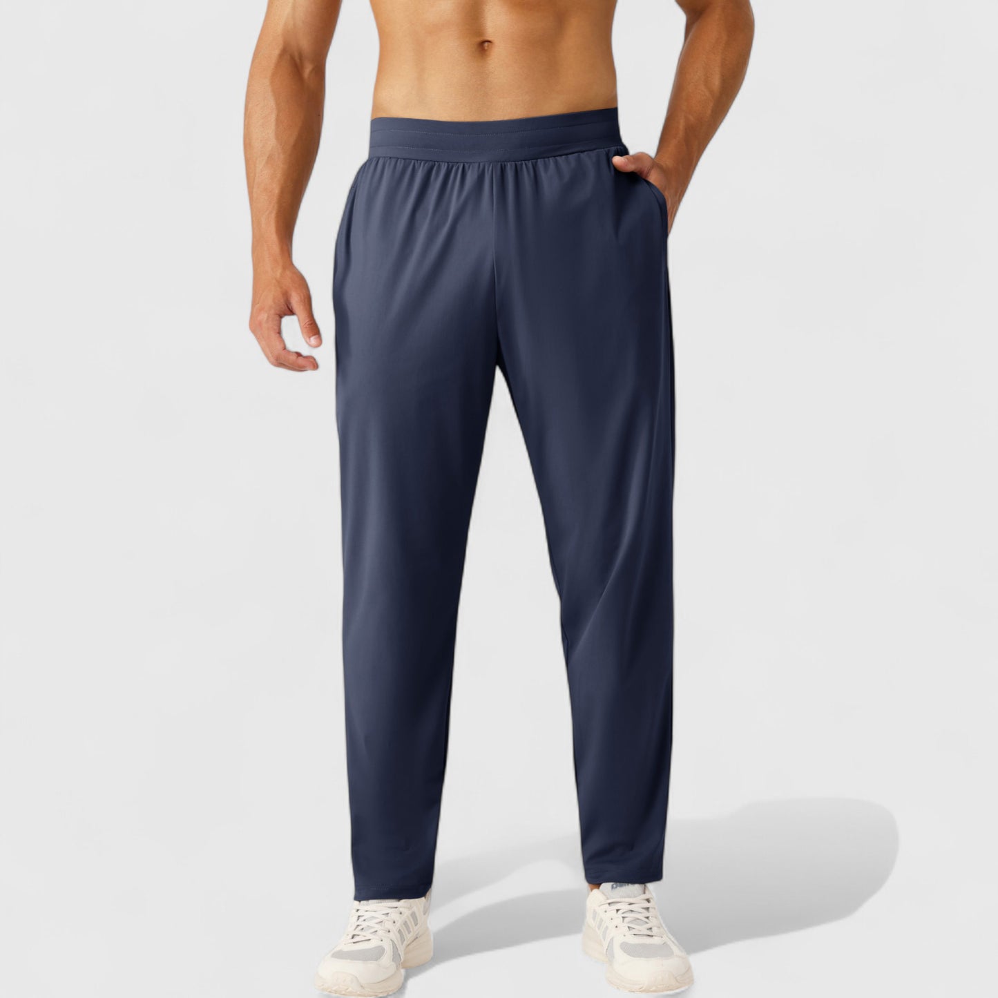 Anna-Kaci Active Men's Athletic Training Pants with Elastic Waistband and Straight Leg Fit