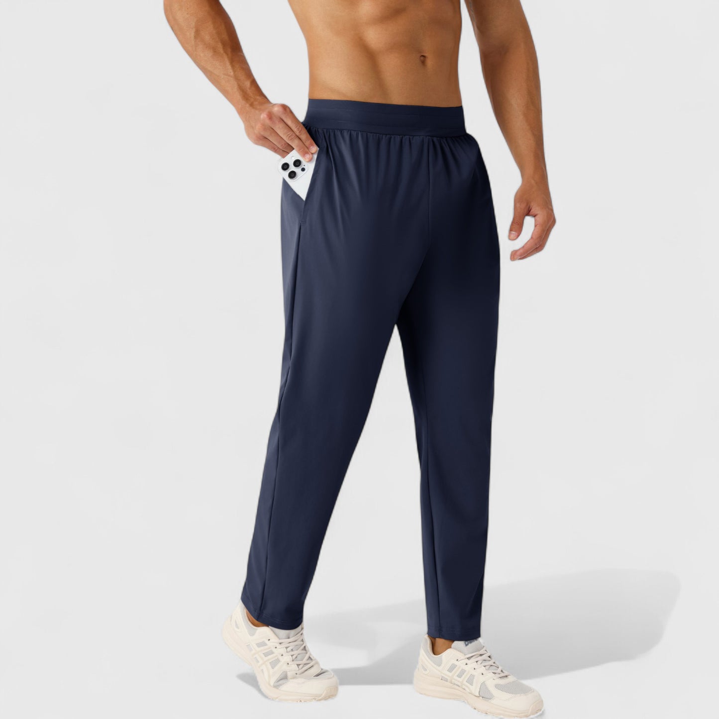 Anna-Kaci Active Men's Athletic Training Pants with Elastic Waistband and Straight Leg Fit