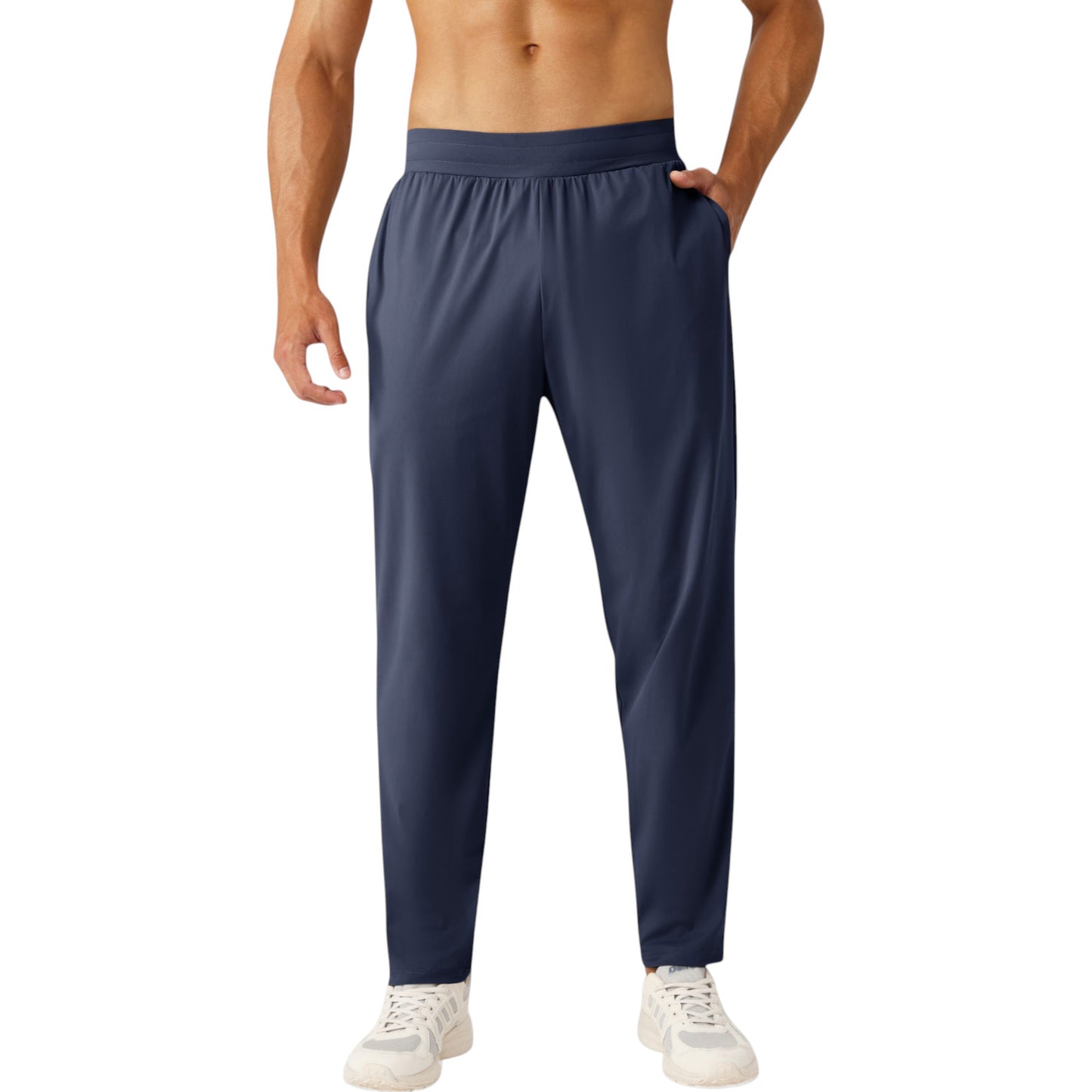 Anna-Kaci Active Men's Athletic Training Pants with Elastic Waistband and Straight Leg Fit